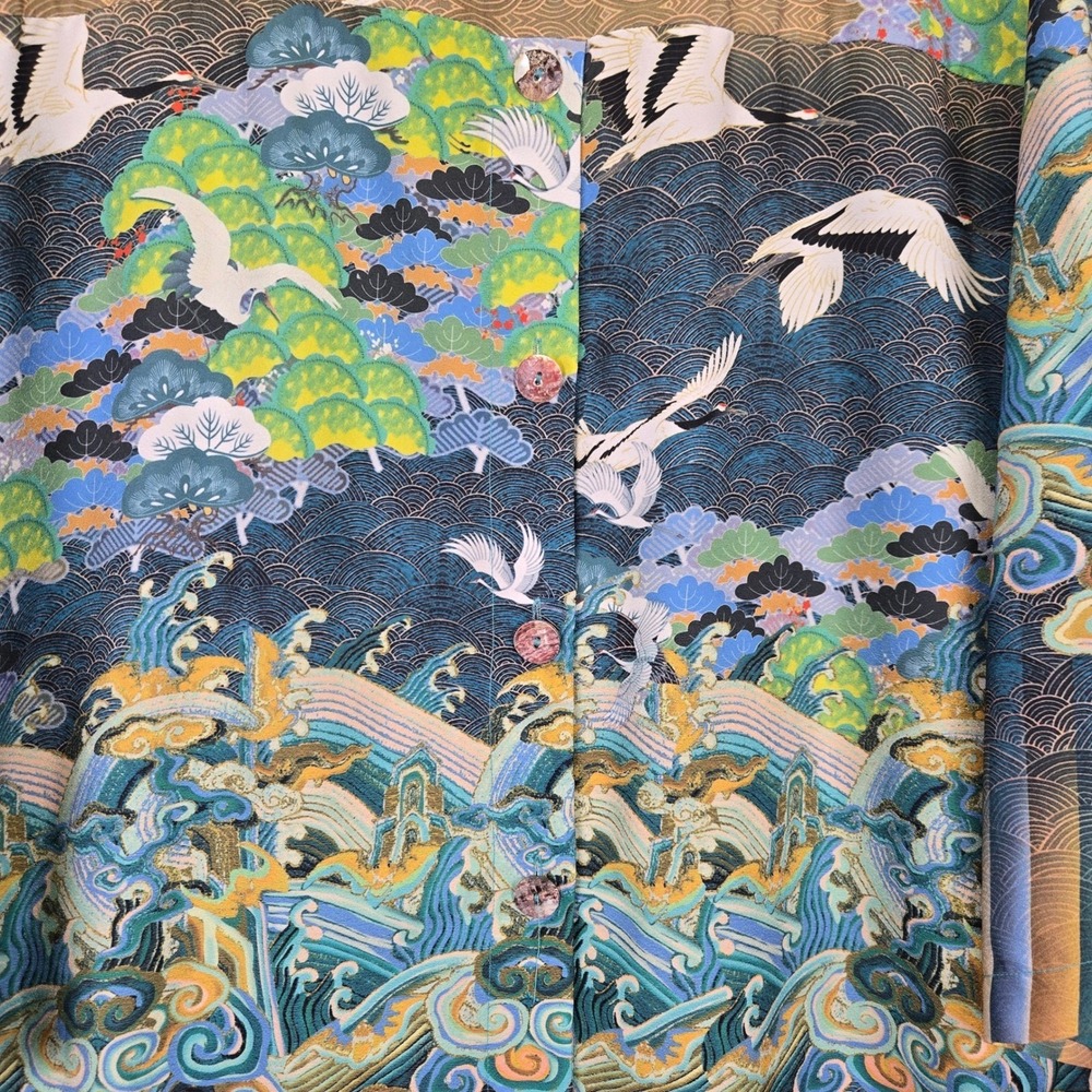 Elegant Blue Patterned Women's Blouse - Picture 9 of 9